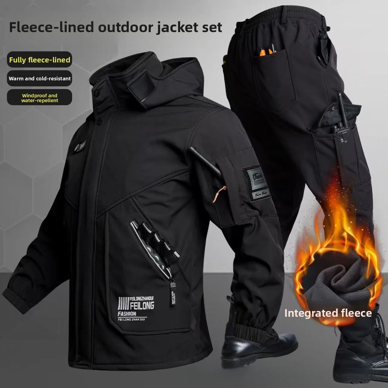 Outdoor Sport Winter Jacket - Thickened Fleece Autumn Winter Outdoor Climbing