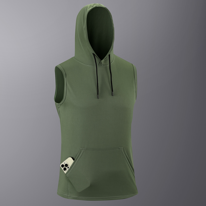 6Pcs Men Sleeveless Hooded Tan - đánh giá và giá Outdoor Sport Hoodie