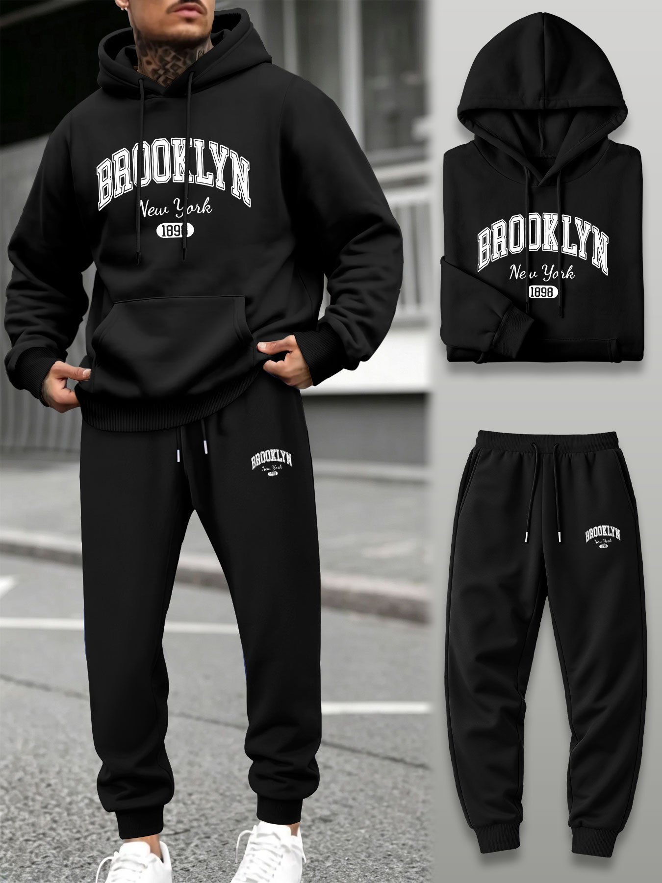 Men 2 Piece Tracksuit Hoodie J - đánh giá và giá Outdoor Sport Hoodie