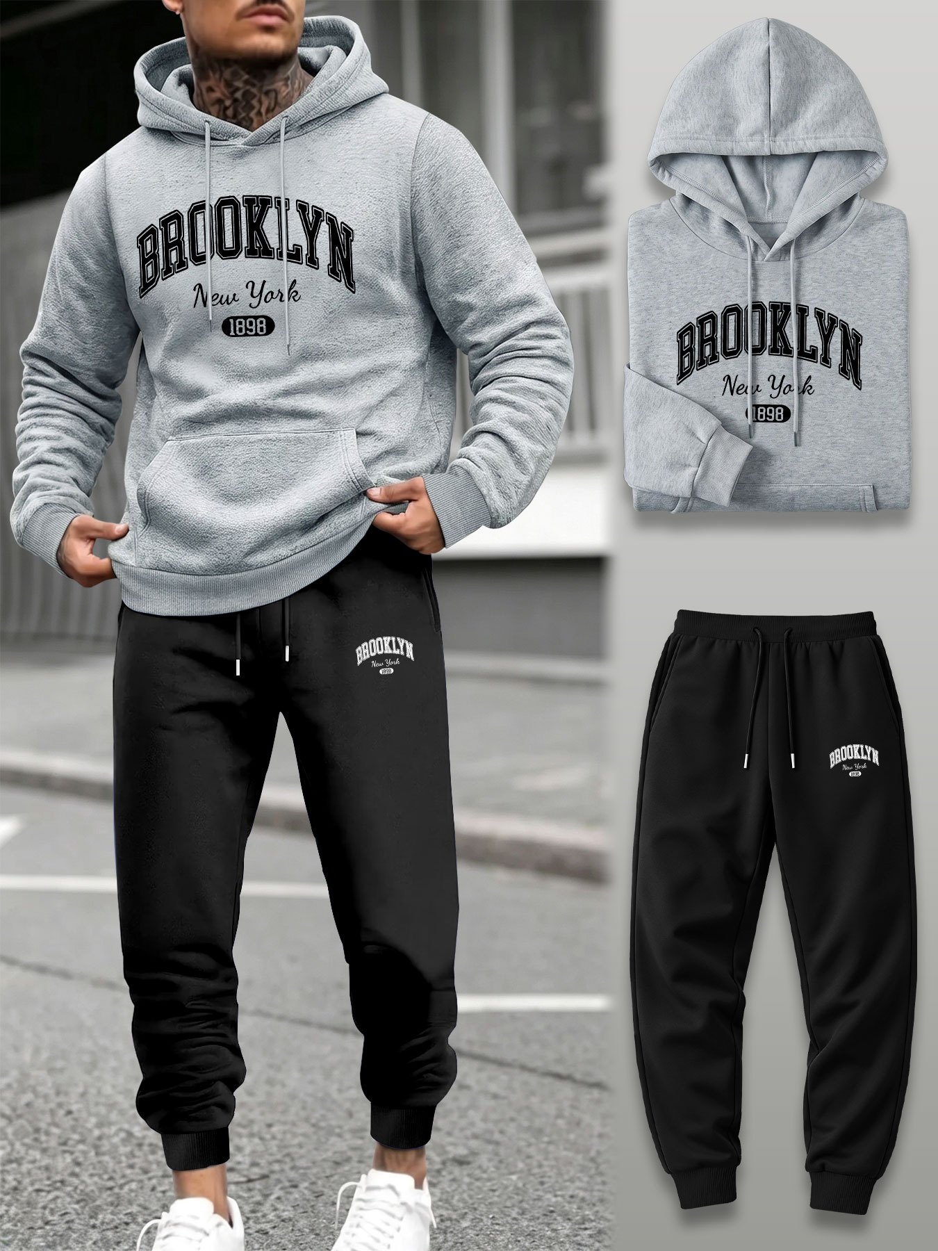 Men 2 Piece Tracksuit Hoodie J - đánh giá và giá Outdoor Sport Hoodie