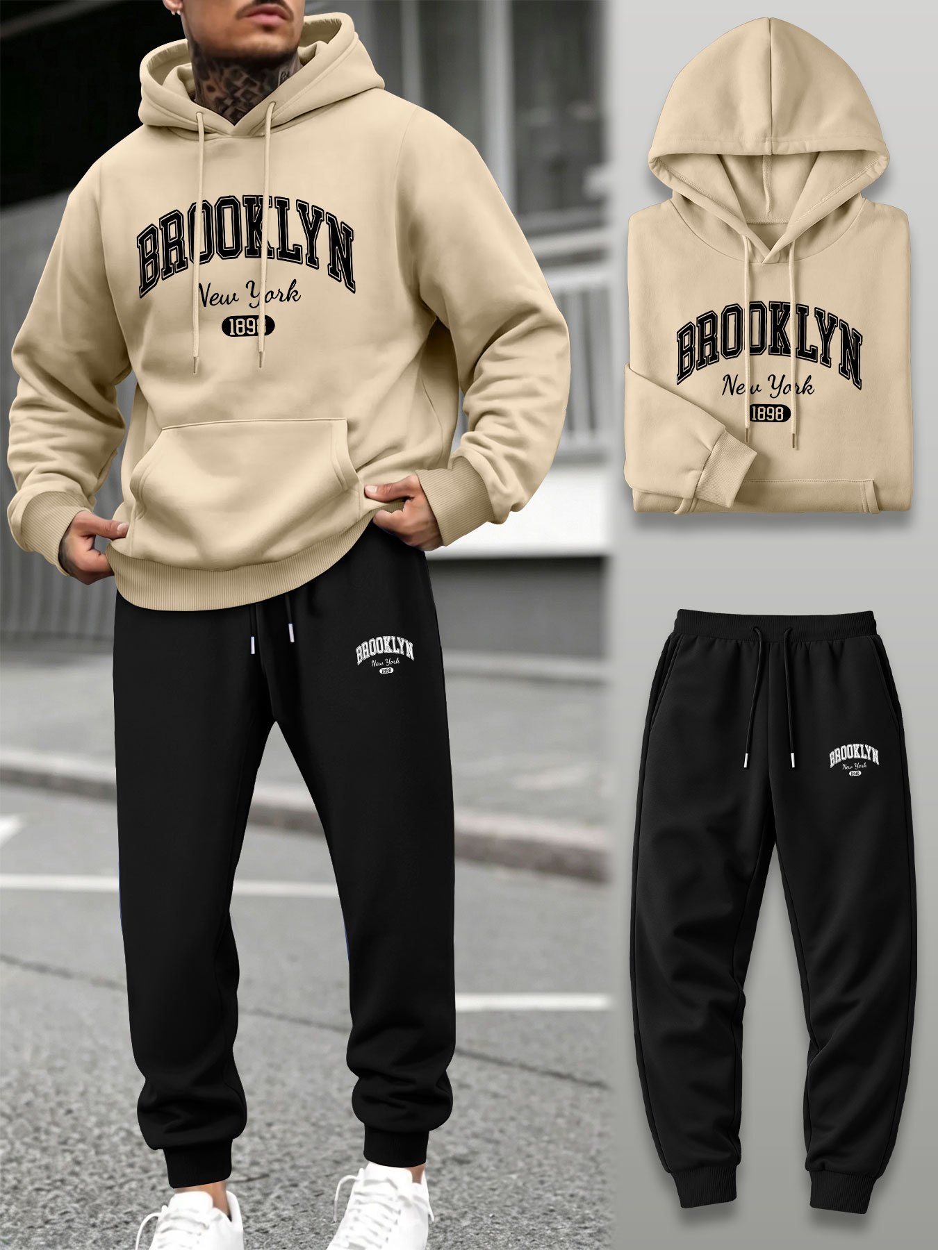 Men 2 Piece Tracksuit Hoodie J - đánh giá và giá Outdoor Sport Hoodie